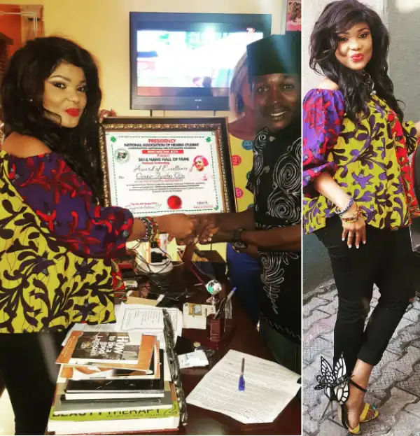 Actress Iyabo Ojo Vs OAP Toke Makinwa: Who Wore The Butterfly Shoes Better? (Photos)